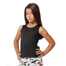 Load image into Gallery viewer, Sofibella UV Colors Girls Tennis Tank Top - Black/L
 - 5