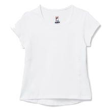 Load image into Gallery viewer, Fila Core Girls Short Sleeve Tennis Shirt - WHITE 100/L
- 1