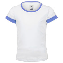 Load image into Gallery viewer, Fila Core Girls Short Sleeve Tennis Shirt - Wht/Amparo Blue/S
- 4