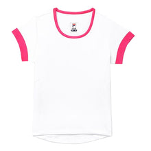 Load image into Gallery viewer, Fila Core Girls Short Sleeve Tennis Shirt - WHT/BR PNK 108/L
- 6