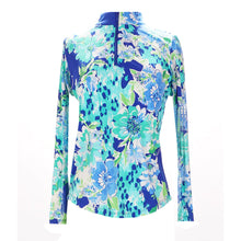 Load image into Gallery viewer, Gottex Zip Mock Womens Long Sleeve Sun Shirt - Blue Jane/XL
- 3