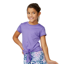 Load image into Gallery viewer, Sofibella UV Colors White Girl SS Tie Tennis Shirt - Amethyst/L
- 1
