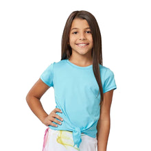 Load image into Gallery viewer, Sofibella UV Colors White Girl SS Tie Tennis Shirt - Baby Boy/L
- 3