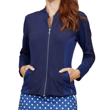 Load image into Gallery viewer, Sofibella UV Staples Womens Tennis Jacket - Navy/XL
 - 3