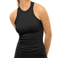 Load image into Gallery viewer, Lucky in Love One Love Rib Womens Tennis Tank Top - BLACK 001/XL
 - 1