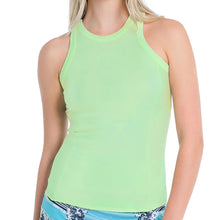 Load image into Gallery viewer, Lucky in Love One Love Rib Womens Tennis Tank Top - KEY LIME 324/L
 - 3