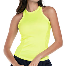 Load image into Gallery viewer, Lucky in Love One Love Rib Womens Tennis Tank Top - NEON YELLOW 710/L
- 4