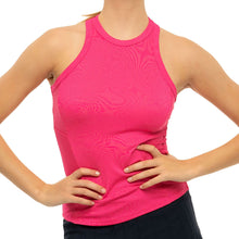 Load image into Gallery viewer, Lucky in Love One Love Rib Womens Tennis Tank Top - SHOCK PINK 645/XL
- 5