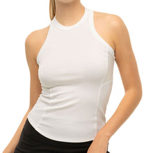 Load image into Gallery viewer, Lucky in Love One Love Rib Womens Tennis Tank Top - WHITE 110/XL
- 6