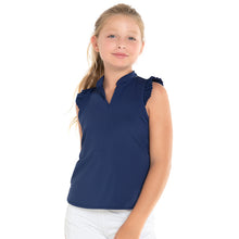 Load image into Gallery viewer, Lucky in Love Pleat Me Up Girls SL Polo - NAVY 400/M
- 1