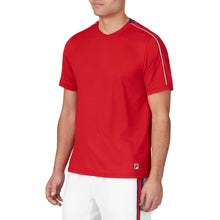 Load image into Gallery viewer, Fila Essentials Heritage Jacquard Men Tennis Shirt - FILA RED 622/XL
- 1