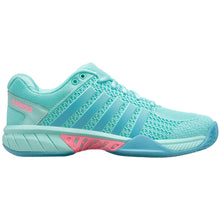 Load image into Gallery viewer, K-Swiss Express Light Womens Pickleball Shoes - Aruba Blue/Pink/B Medium/9.5
- 1