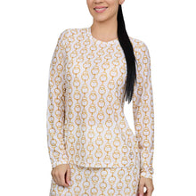 Load image into Gallery viewer, Sofibella Airflow Womens Long Sleeve Tennis Shirt - Chain White/2X
- 4