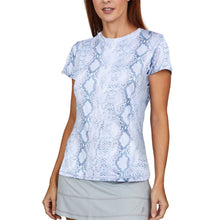 Load image into Gallery viewer, Sofibella UV Feather Womens Tennis SS Shirt - Anaconda/2X
- 1