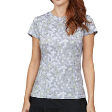 Load image into Gallery viewer, Sofibella UV Feather Womens Tennis SS Shirt - Techno/2X
- 21