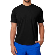Load image into Gallery viewer, SB Sport Classic V Neck Mens SS Tennis Shirt - Black/1X
- 5