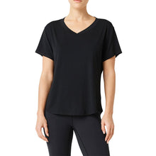 Load image into Gallery viewer, FILA Perforated V-Neck Womens Shirt - BLACK 001/5X
- 1