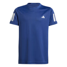 Load image into Gallery viewer, Adidas Club 3-Stripes Boys Tennis Shirt 25 - Dark Blue/XL
- 3