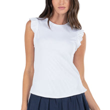 Load image into Gallery viewer, Lucky in Love Bring It On Wmns Ribbed Tennis Tank - White/XL
- 4