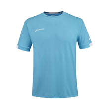 Load image into Gallery viewer, Babolat Play Crew Neck Boys Tennis Shirt - Cyan Blue/12-14
- 1
