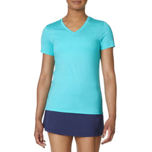 Load image into Gallery viewer, FILA Short Sleeve V-Neck Womens Tennis Shirt - BLUE 484/XXL
- 5