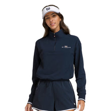 Load image into Gallery viewer, Wilson Davenport Woven Womens Tennis Pullover - Classic Navy/L
- 3
