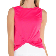 Load image into Gallery viewer, Lucky in Love Twist Front Womens Tennis Tank Top - SHOCK PINK 645/XL
- 3