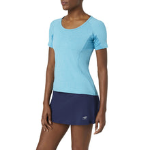 Load image into Gallery viewer, FILA Pickleball Solid Womens Short Sleeve Shirt - TURQ HEATHR 466/XL
- 5