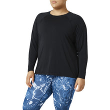 Load image into Gallery viewer, FILA FI-Lux Mesh Back Womens Long Sleeve Crew - BLACK 001/5X
- 1
