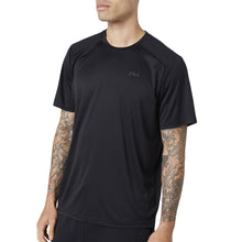 Load image into Gallery viewer, FILA Kaab Short Sleeve Crew Mens Tennis Shirt - BLACK 001/XXL
- 1