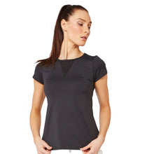 Load image into Gallery viewer, Lija Elite Deep V-Neck Womens Tennis Shirt - Black/XL
- 1