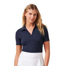 Load image into Gallery viewer, TravisMathew Moveknit SS V Womens Tennis Polo - Navy Blazer/XL
- 9