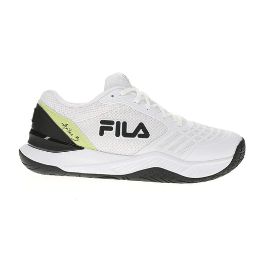 Fila Axilus 3 Mens Tennis Shoes - White/Blk/Shim/D Medium/14.0