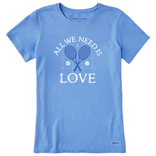 Load image into Gallery viewer, Life Is Good All We Need Womens T-Shirt - Cornflower Blue/XL
 - 1