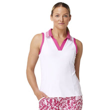 Load image into Gallery viewer, Krimson Klover Peyton Womens Sleeveless Polo - White/Flamingo/L
- 1