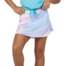 Load image into Gallery viewer, Sofibella UV Watercolor Girls Tennis Skirt - Watercolor/L
- 3