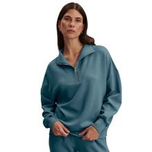 Load image into Gallery viewer, Varley Hawley Half-Zip Womens Sweater - Mallard Blue/L
- 8