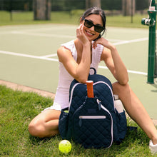 Load image into Gallery viewer, Ame & Lulu Pickleball Time Navy Backpack
 - 4