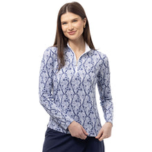 Load image into Gallery viewer, SanSoleil Solcool Print Mock Womens PO - Trellis/XL
- 21