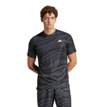 Load image into Gallery viewer, Adidas Club Graphic Womens Tennis Tee - Black/Carbon/XL
- 1