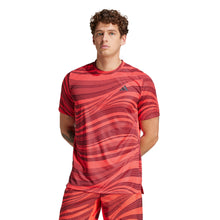 Load image into Gallery viewer, Adidas Club Graphic Womens Tennis Tee - Shadow Red/Semi/XL
- 3