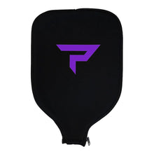 Load image into Gallery viewer, Paddletek Icon P Pickleball Paddle Cover - Black/Purple
 - 3