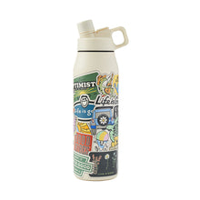 Load image into Gallery viewer, Life Is Good 32 oz Layered Sticker Water Bottle - Sandstone White
- 1