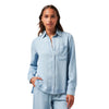 TravisMathew Chambray Button Down Womens Long Sleeve Shirt