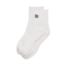 Load image into Gallery viewer, Wilson Quarter Length Tennis Socks - Br Wht/Cl Navy/L
- 2