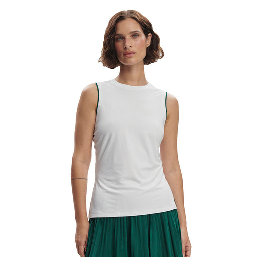 Varley Arton Womens Performance Tank - White/Forest/L