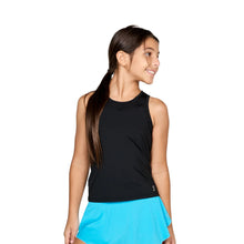 Load image into Gallery viewer, Sofibella UV Racerback Girls Tennis Tank Top - Black/L
- 4