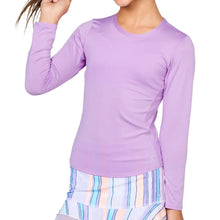 Load image into Gallery viewer, Sofibella UV Long Sleeve Girls Tennis Shirt - Lavender/L
- 7