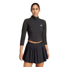 Load image into Gallery viewer, Adidas Pro Womens 3/4 Long Sleeve Shirt - Black/M
 - 1