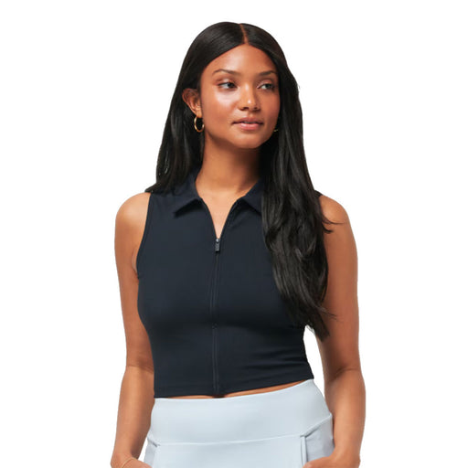 Travis Mathew Midline Womens Sleeveless Polo - Black/L